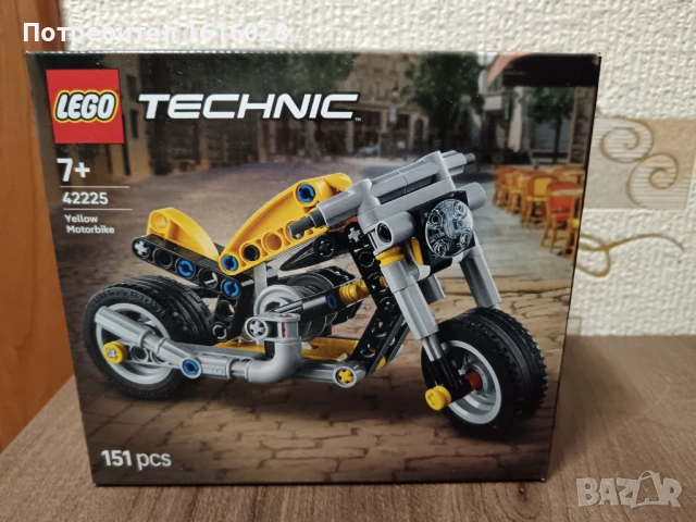 ‌Нов Конструктор LEGO Technic 42225 - Жълт мотоциклет
