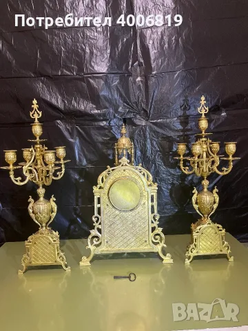 Автентичен френски каминен часовник  Louis XVI – позлатен бронз (Ormolu), ХIХ век , снимка 6 - Стенни часовници - 55376185