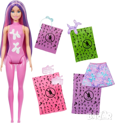 Кукла Barbie Color Reveal Balloon Animals JFV58, снимка 3 - Кукли - 55226420