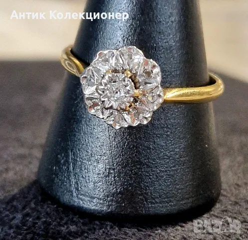 Златен пръстен. 18 Карат, снимка 3 - Пръстени - 55416834