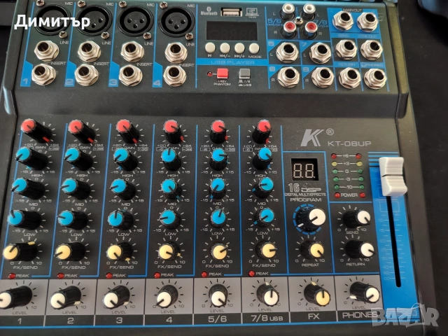 Пулт миксер KTO8UP, снимка 4 - Ресийвъри, усилватели, смесителни пултове - 55044285