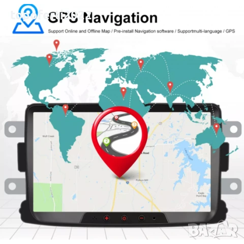 7-инчова Android мултимедия Dacia Duster Logan Sandero Dokker / Renault Captur Lodgy Symbol Carplay, снимка 3 - Аксесоари и консумативи - 55201157