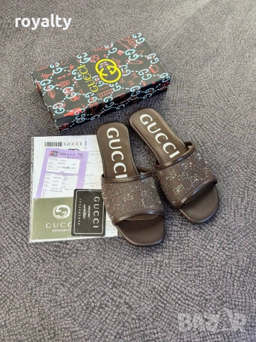 Gucci Нови Дамски Чехли Гучи Различни Цветове , снимка 4 - Чехли - 55030322