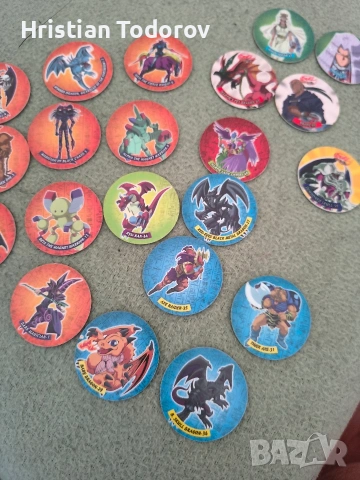 Ретро Колекция Yu-Gi-Oh! и Pokémon Tazos (2002-2006) – Matutano/Чипс, снимка 4 - Антикварни и старинни предмети - 54312736