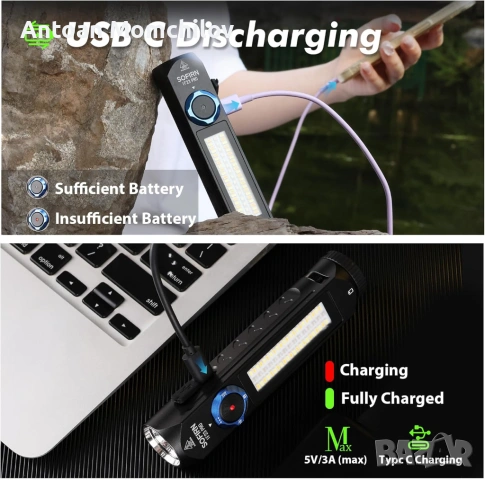 Фенер Sofirn IF23 Pro 5000 lm RGB USB-C, снимка 4 - Друга електроника - 54946249