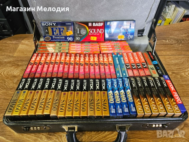 Аудио касети SONY, TDK, Maxell, BASF и други. Чисто нови, запечатани. Цени от 8 до 25€ за брой