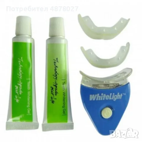 Сет за избелване на зъби White Light Tooth модел S 56; В комплекта има 1 брой уред за избелване + Сп, снимка 2 - Козметика за лице - 55501531