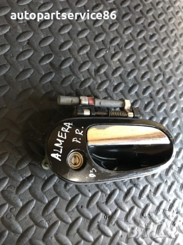 Външна дръжка за предна дясна врата черна за Nissan Almera N16 (2002) SA830613, снимка 2 - Части - 54331351