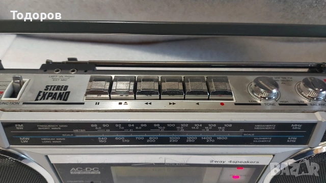 Sanyo M7150LU Stereo Radio Cassette Recorder , снимка 4 - Радиокасетофони, транзистори - 54660194