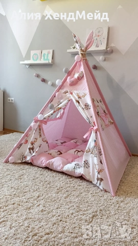 Детска палатка за игра Типи, снимка 3 - Бебешки легла и матраци - 54033513