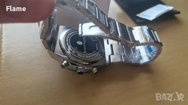 изчистен нов мъжки часовник sapphero royal oak водоустойчив, снимка 7 - Мъжки - 55673485