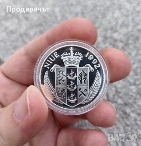 Сребро 5 долара 1992 г. Ниуе, Океания