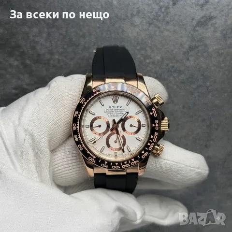 Rolex Daytona Мъжки Часовник С Автоматичен Механизъм И Силиконова Каишка Код Chronolux66, снимка 2 - Мъжки - 55650557