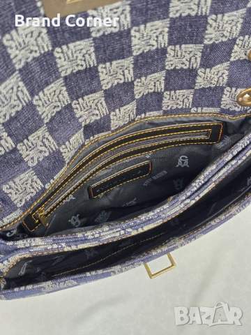 Нова дамска чанта Steve Madden деним с верижка и дълга дръжка, снимка 14 - Чанти - 54354501