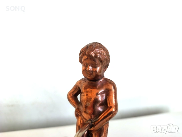 Страхотен Бронзов Тирбушон Пикаещото Момченце Брюксел, снимка 2 - Колекции - 53983413