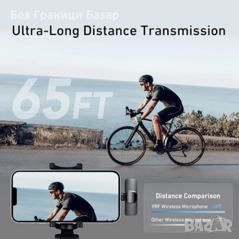 Нов Безжичен петличен микрофон за iPhone Android TikTok YouTube USB-C Lightning, снимка 6 - Други - 54924354
