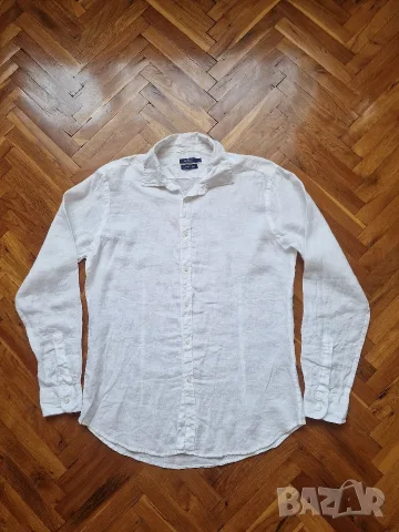 Страхотна мъжка риза ленена риза BLOKER , 100% лен , размер L
