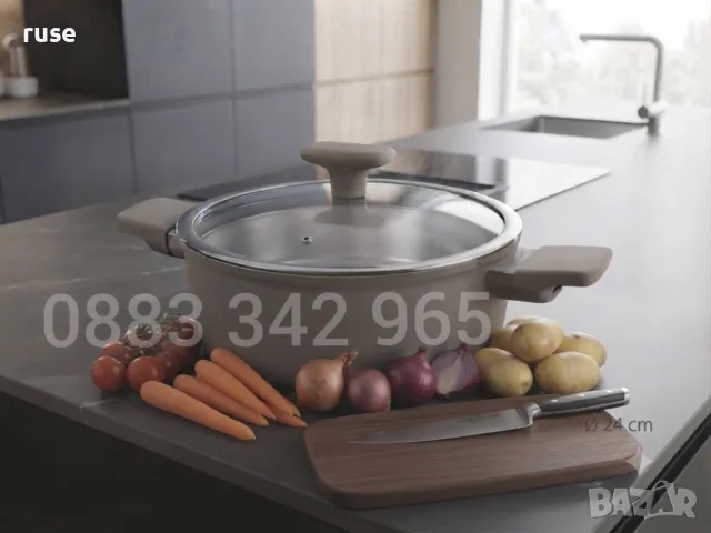 НОВИ! Тенджера с капак 24см Brio CeraMio с индукция, снимка 4 - Съдове за готвене - 55499984
