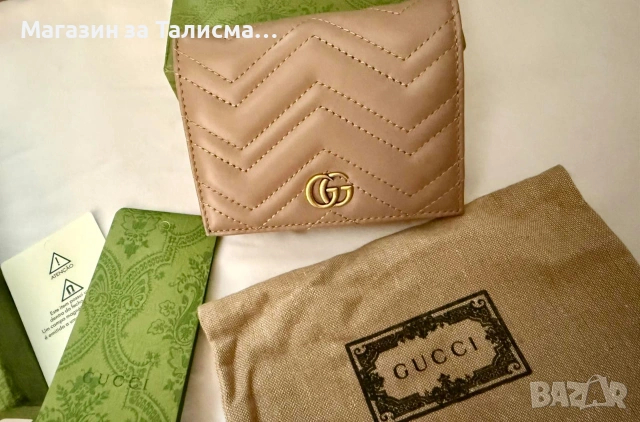 Дамски портфейл Gucci естествена кожа пълен комплект, снимка 6 - Портфейли, портмонета - 54173716