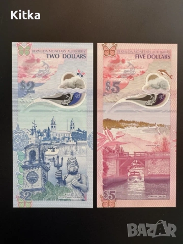 Бермуди 2+5 Dollars, 2009(2012), - UNC , снимка 2 - Нумизматика и бонистика - 54457249