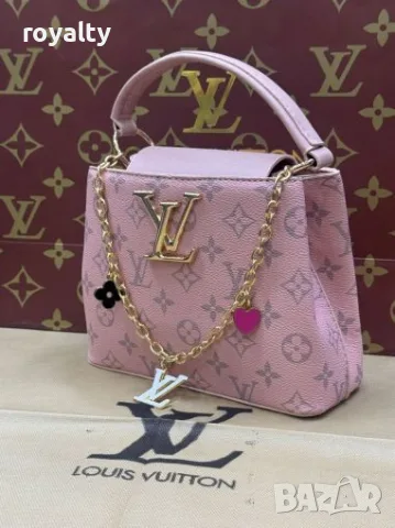 Louis Vuitton Нова Розова Дамска Кожена Чанта Луи Витон 