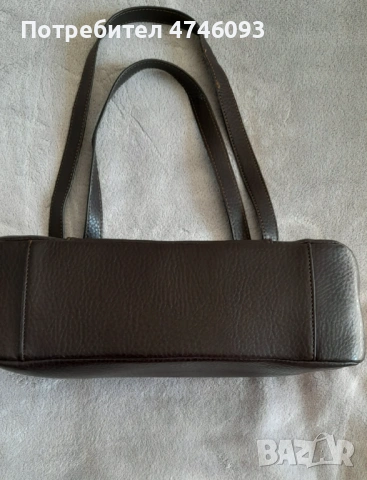 Дамска чанта Marc Picard от естествена кожа – шоколадово кафяво, снимка 10 - Чанти - 53957588