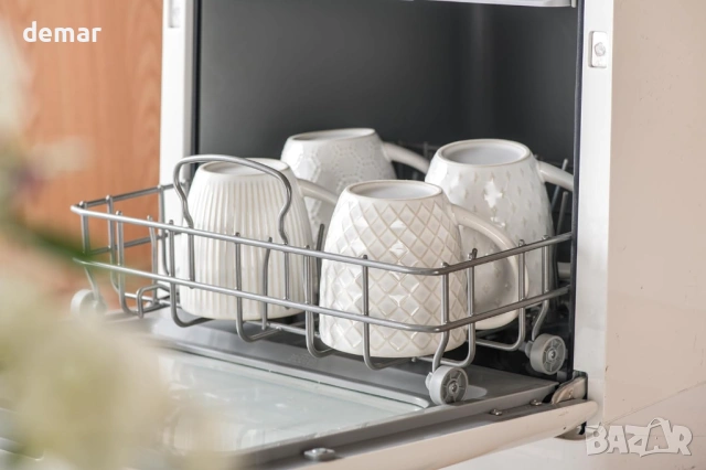 Комплект от 4 релефни керамични чаши с дръжки, 400 мл, снимка 8 - Чаши - 54117809