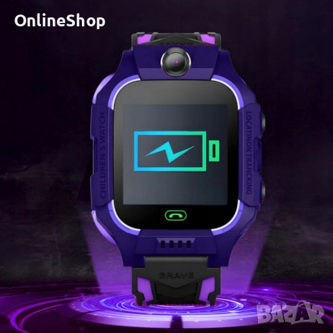 Водоустойчив детски GPS смарт часовник PURPLE с вградена камера, снимка 7 - Мъжки - 54386143