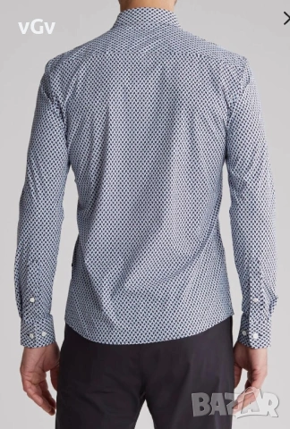 Мъжка риза Boss Slim Fit P-ROAN-kent Shirt - М, снимка 2 - Ризи - 54414517