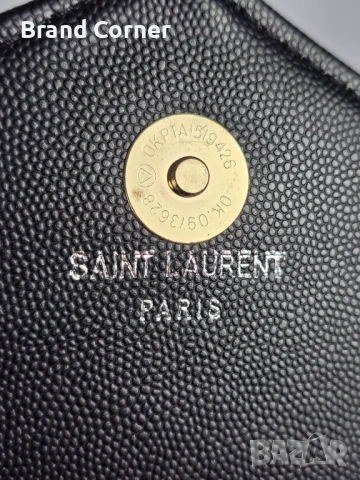 Елегантна Дамска Чанта Saint Laurent (YSL) - Black & Gold, снимка 5 - Чанти - 54330121