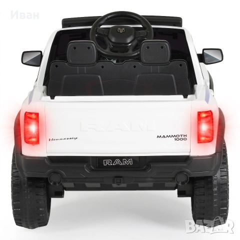 ТОП ЦЕНАНОВО!Акумулаторен джип RAM POLICE WHITE с 12V батерия,EVA гуми,сигнални светлини,дистанно, снимка 8 - Детски велосипеди, триколки и коли - 55074872