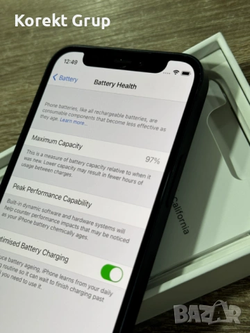 iPhone 12 Mini 97% battery, снимка 2 - Apple iPhone - 54705285