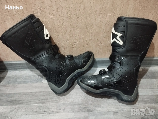 Мотокрос-Ендуро ботуши-Alpinestars-TECH-3!Номер-44.5!, снимка 2 - Мотоциклети и мототехника - 54370938