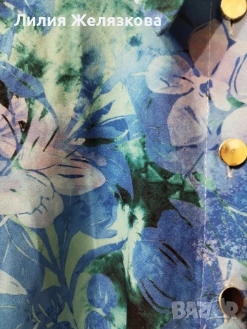 Дамска риза,Л,свежи цветове, снимка 4 - Ризи - 54334159