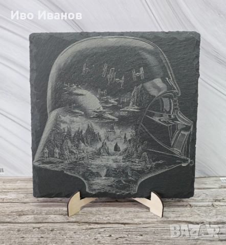 Гравирана вулканична плочка Dart Vader Star Wars