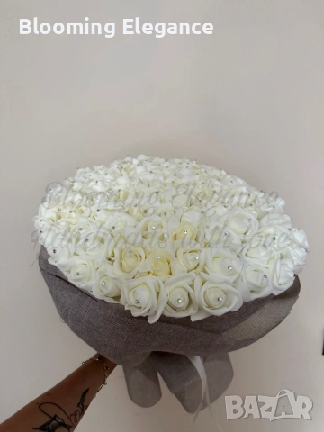 Вечен букет от 101 фоамени рози, снимка 3 - Подаръци за жени - 55063317