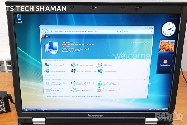 ⭐Продавам ретро лаптоп класика Lenovo 3000 L200 с два Windows Vista и XP.⭐, снимка 3 - Антикварни и старинни предмети - 55183646