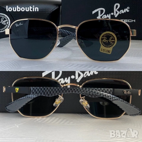 Ray Ban Ferrari 2 цвята мъжки слънчеви очила минерално стъклоло дамски унисекс, снимка 6 - Слънчеви и диоптрични очила - 55148894