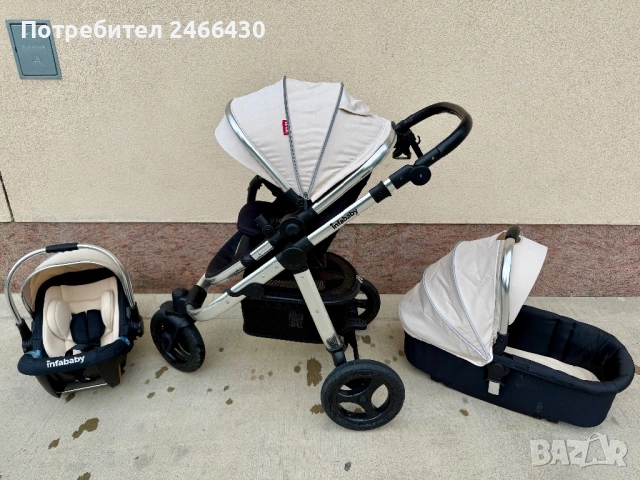 3-in-1 Бебешка/Детска Количка Infababy Англия, снимка 6 - Детски колички - 54486550