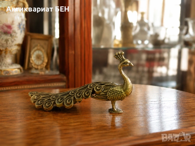 ВИНТИДЖ ДЕКОРАТИВНИ ФИГУРКИ – ПАУН И ПАТИЦА , снимка 2 - Декорация за дома - 54726880