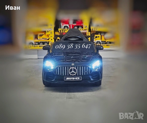 ТОП ЦЕНА!НОВО!Акумулаторна кола Mercedes GTR с МЕКИ ГУМИ,12V батерия,кожена седалка,дистанционно упр, снимка 4 - Детски велосипеди, триколки и коли - 54411072