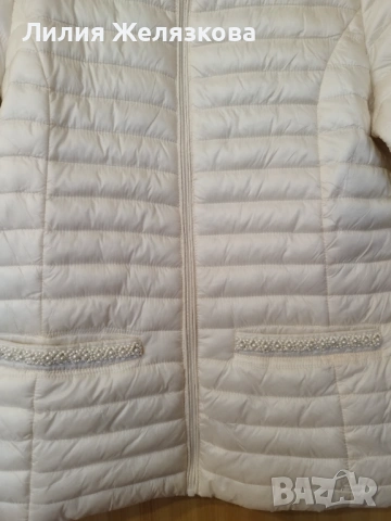 Дамско яке,пролетно,цвят екрю, снимка 2 - Якета - 54137511