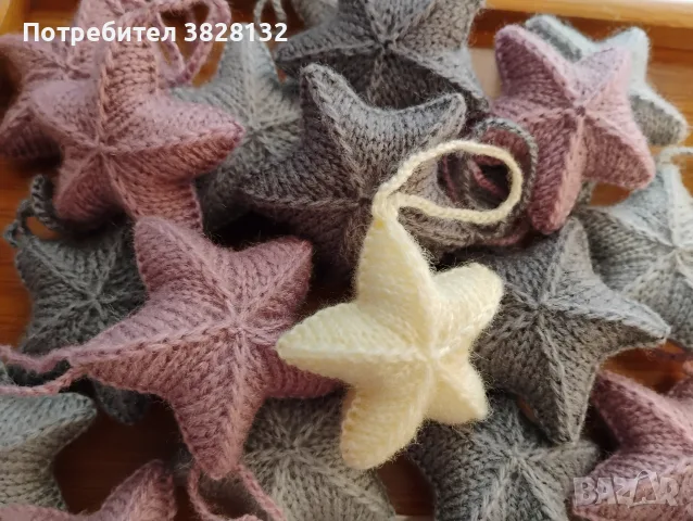 плетени звездички, снимка 6 - Декорация за дома - 55373785