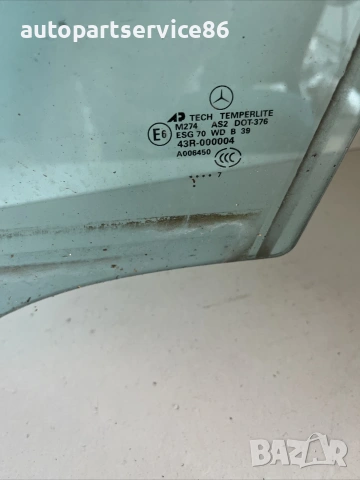 Стъкло на предна лява врата за Mercedes ML W164 420 CDI (2007), снимка 2 - Части - 55259546