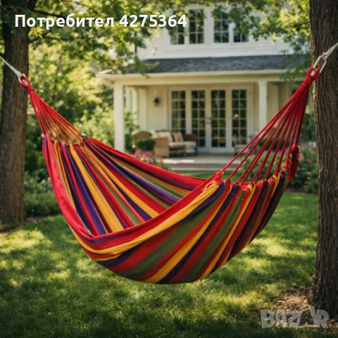 Градиснки червен хамак - идеален за релакс, следобедна дрямка или почивка, снимка 2 - Други - 54054375
