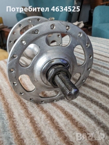 Ретро Пистова Предна Главина Campagnolo Nuovo/Super Record, снимка 5 - Части за велосипеди - 54587859