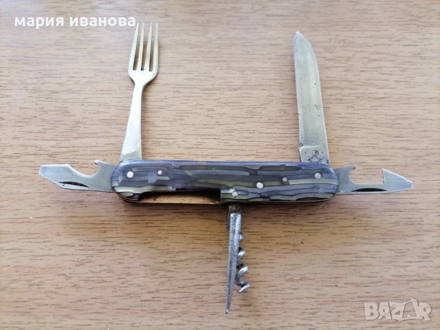 Джобна ножка Буковец 6 инструмента, снимка 2 - Антикварни и старинни предмети - 54933782