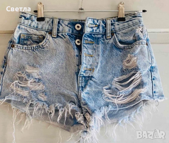 ЛОТ-Bershka,ZARA,CROPP,PULL&BEER-S/XS/L-Къси 6 бр.+1бр.дълги.Мин.покупка 2 бр.Всички 7 броя, за € 30, снимка 5 - Дънки - 52976545