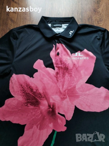 j.lindeberg tour tech golf polo - мъжка дизайнерска тениска КАТО НОВА Л, снимка 5 - Тениски - 54208234