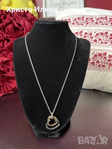 Колие Michael Kors верижка със сърце, снимка 2 - Колиета, медальони, синджири - 54787415